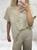 MADE IN ITALY 2PIECE CO-ORD TROUSER SET - SHORT SLEEVED PATCH POCKET SHIRT WITH WIDE LEG  TROUSERS - ONESIZE WILL FIT 8-14