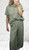 MADE IN ITALY 2PIECE CO-ORD TROUSER SET - SHORT SLEEVED PATCH POCKET SHIRT WITH WIDE LEG  TROUSERS - ONESIZE WILL FIT 8-14