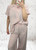 MADE IN ITALY 2PIECE CO-ORD TROUSER SET - SHORT SLEEVED PATCH POCKET SHIRT WITH WIDE LEG  TROUSERS - ONESIZE WILL FIT 8-14