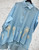 ZETA OTTO LUXE ITALY Sheer Chiffon Applique Palm Tree Short Sleeved Shirt - Onesize Fits UK 8-16 5 Colours