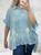 ZETA OTTO LUXE ITALY Sheer Chiffon Applique Palm Tree Short Sleeved Shirt - Onesize Fits UK 8-16 5 Colours