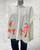 ZETA OTTO LUXE Off White Broderie Anglaise Palm Tree Short Sleeve Swing Shirt - Onesize Will Fit UK 10-18
