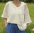 SALE NO RETURN MADE IN ITALY OVERSIZED TEABAG CROCHET V NECK TOP BEIGE OR CREAM - ONESIZE FITS UK 12-20 WAS £25
