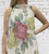 SALE NO RETURN GORGEOUS TENCEL SILK FEEL FLORAL HALTERNECK TIERED MAXI DRESS KHAKI DUSKY PINK - ONESIZE FITS UK 14-22/24 WAS £37
