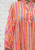 SALE NO RETURN NEON STRIPE EMBROIDERED SMOCK DRESS 3/4 BALLOON SLEEVES GRANDAD NECKLINE - PINK YELLOW OR PINK ORANGE ONESZIE FITS 10-16 WAS £36