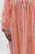 SALE NO RETURN NEON STRIPE EMBROIDERED SMOCK DRESS 3/4 BALLOON SLEEVES GRANDAD NECKLINE - PINK YELLOW OR PINK ORANGE ONESZIE FITS 10-16 WAS £36