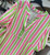 SALE NO RETURN FUN NEON STRIPED NOTCH NECK LOOSE FIT SMOCK DRESS - PINK, ORANGE, GREEN & YELLOW ONESIZE FITS UK 10-18 WAS £26