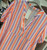SALE NO RETURN FUN NEON STRIPED NOTCH NECK LOOSE FIT SMOCK DRESS - PINK, ORANGE, GREEN & YELLOW ONESIZE FITS UK 10-18 WAS £26