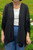 ITALIAN FRINGED CROCHET BACK KIMONO JACKET - BEIGE OR BLACK ONESIZE FITS UK 10-20