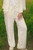 Beige Crochet Pocket Co-ord Wide Leg Linen Blend Trousers - Onesize Will Fit UK 10-16