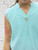 ITALIAN Super Soft Cheesecloth Sleeveless Notch Neck Button Top - Onesize Fits UK 10-16 BLACK MINT PALE BLUE BEIGE PINK