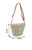Woven Straw Bucket Crossbody Bag In Lilac Mix Or Pink Mix