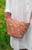 Woven Straw Bucket Crossbody Bag In Lilac Mix Or Pink Mix