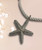 IBIZA CALLING trending Starfish large statement hammered silver chunky necklace & earrings
