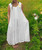 Lagenlook at its best white sleeveless round neck flared maxi dress with pockets Onesize fits UK 10-20