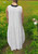 Lagenlook at its best white sleeveless round neck flared maxi dress with pockets Onesize fits UK 10-20