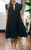 Black tiered fit & flare Neru collar dress with ruffle sleeve - onesize fits UK 10-16