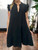 Black tiered fit & flare Neru collar dress with ruffle sleeve - onesize fits UK 10-16
