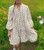 FLY OUT beige & white striped flared smock dress - onesize fits  10-18