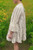 FLY OUT beige & white striped flared smock dress - onesize fits  10-18
