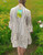 FLY OUT beige & white striped flared smock dress - onesize fits  10-18