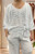 MADE IN ITALY CO-ORD WHITE LINEN WAVE PANEL SHORT JACKET 