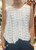 MADE IN ITALY WHITE LINEN JERSEY WAVE PANEL SLEEVELESS TOP - Onesize fits UK 10-18