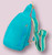 Turquoise PU Faux Leather Sling Bag With Greek Key Wide Crossbody Strap
