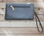 Dark Grey Gold Tree Motif Small Crossbody Twin Compartment Bag With Wristlet Strap