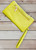 Long & Son Lemony Yellow Small Crossbody Twin Compartment Bag With Wristlet Strap