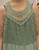 MADE IN ITALY khaki green  sleeveless crochet & lace panelled boho midi smock dress - onesize fits 12-22