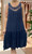 MADE IN ITALY navy blue sleeveless crochet & lace panelled boho midi smock dress - onesize fits 12-22