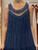 MADE IN ITALY navy blue sleeveless crochet & lace panelled boho midi smock dress - onesize fits 12-22