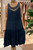 MADE IN ITALY navy blue sleeveless crochet & lace panelled boho midi smock dress - onesize fits 12-22
