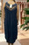 MADE IN ITALY navy blue sleeveless crochet & lace panelled boho midi smock dress - onesize fits 12-22