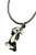 Sylvester Looney Tunes Inspired Enamel & Black Wax Cord Necklace