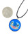 STITCH ROUND CABACHON BLACK WAX CORD NECKLACE