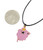 LUMPY SPACE PRINCESS ENAMEL PENDANT ON BLACK WAX CORD NECKLACE