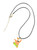 PATRICK SPONGEBOB INSPIRED ENAMEL AND GOLD ALLOY BLACK WAX CORD NECKLACE