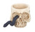 SMALL SKULL TEALIGHT HOLDER WITH SNAKE