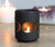 SMALL BLACK TRIPLE MOON CUT OUT TEALIGHT HOLDER