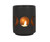 SMALL BLACK TRIPLE MOON CUT OUT TEALIGHT HOLDER