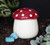 RED WHITE TOADSTOOL MUSHROOM SHAPED OIL BURNER