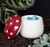 RED WHITE TOADSTOOL MUSHROOM SHAPED OIL BURNER
