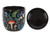 DARK FOREST TOADSTOOL LUNA MOTH PRINT CERAMIC PLANT POT WITH SAUCER
