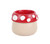 RED & WHITE TOADSTOOL MUSHROOM HOUSE RESIN TEALIGHT HOLDER
