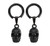 BLACK STAINLESS STEEL SKULL EARRINGS