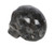 BLACK LABRADORITE CRYSTAL SKULL IN VELVET POUCH grounding, bringing abundance and offering protection. 