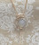 Statement lagenlook gold alloy spinning quartz orb pendant necklace