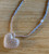 Lagenlook gold alloy & Matt silver gold bead  cut work 3D heart pendant necklace